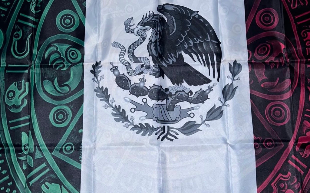 Mexico Aztec Calendar flag Style #2 size 5'x3'