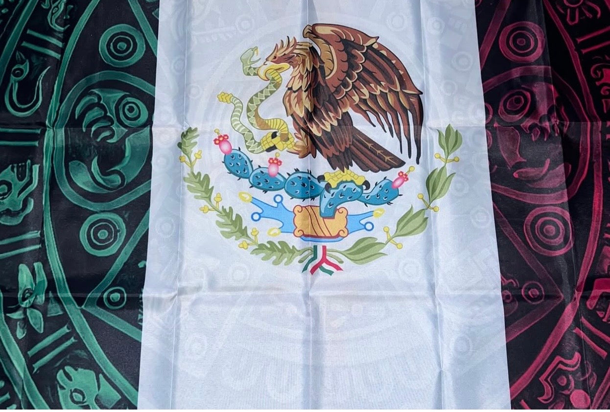 Mexico Aztec Calendar flag style #1 size 5'x3'