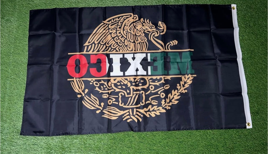 Mexico flag style #4 Size 5'x3'